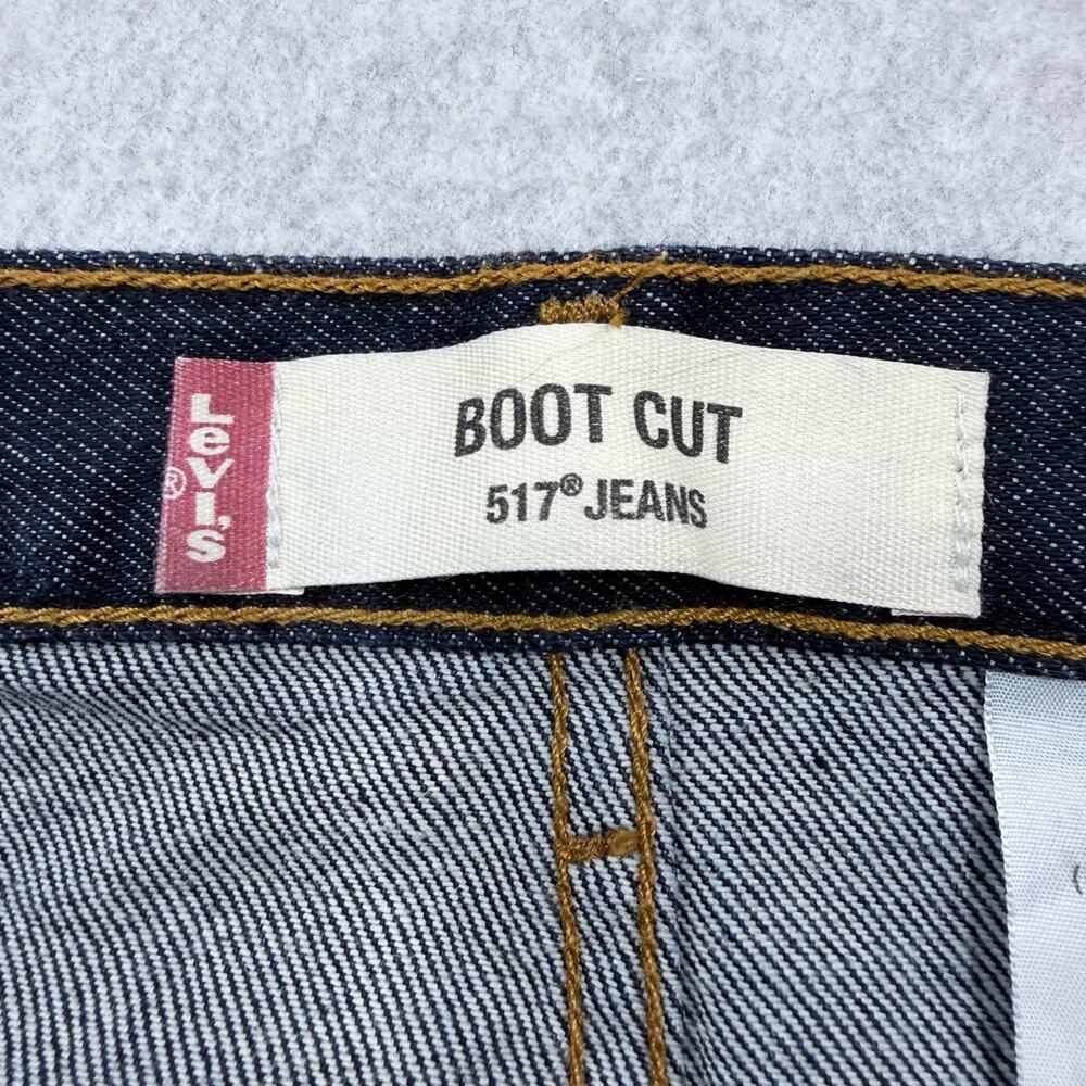 Levi's 517 Men's Boot Cut Jeans Dark Blue W34 L32 100% Cotton - Picture 9 of 15
